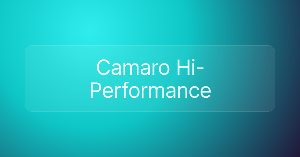 Camaro Hi-Performance