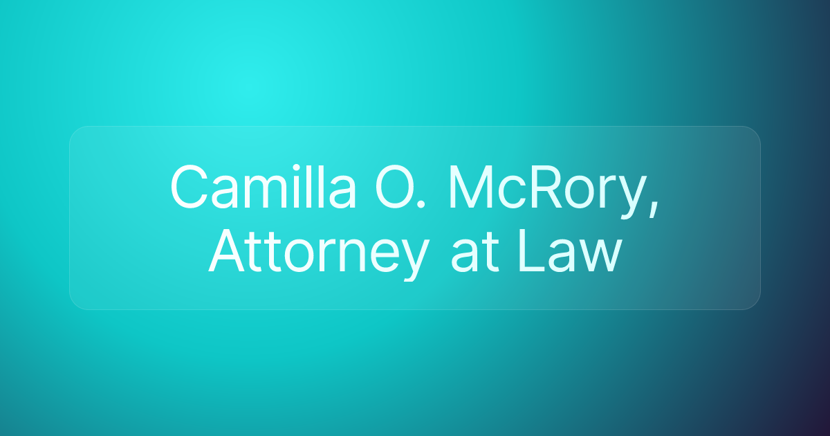 Camilla O. McRory, Attorney at Law