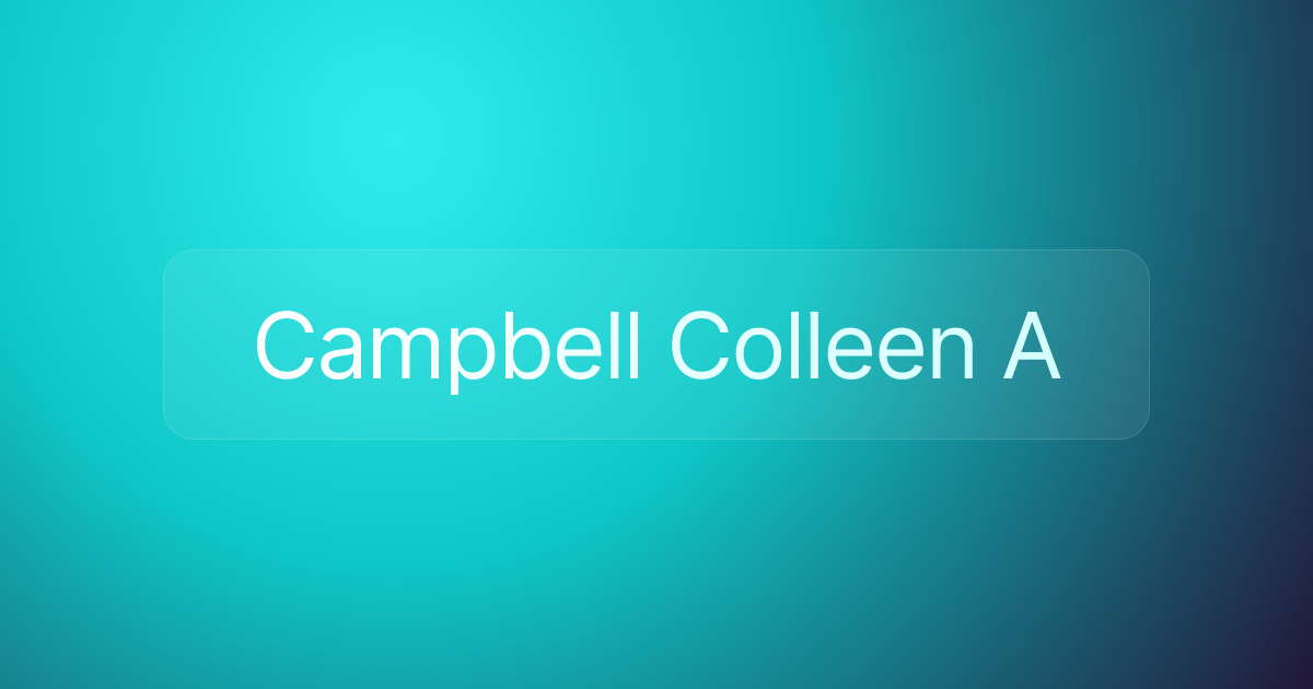 Campbell Colleen A