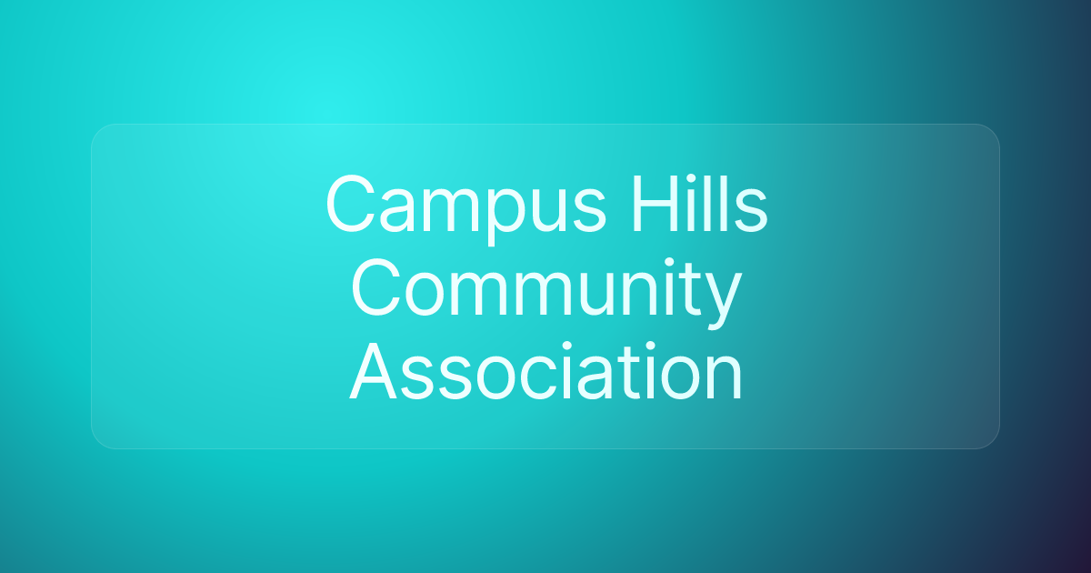 Campus Hills Community Association