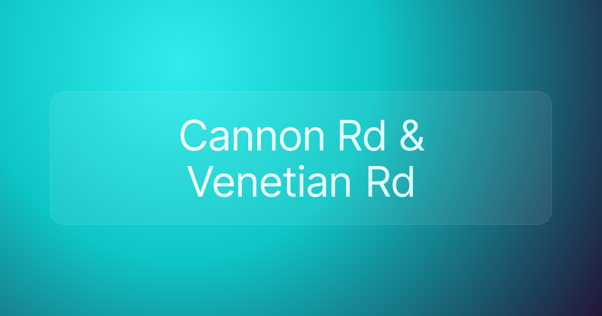 Cannon Rd & Venetian Rd