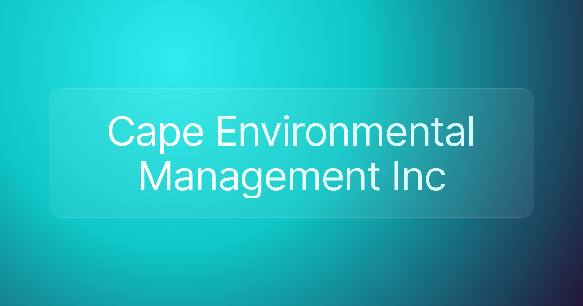 Cape Environmental Management Inc