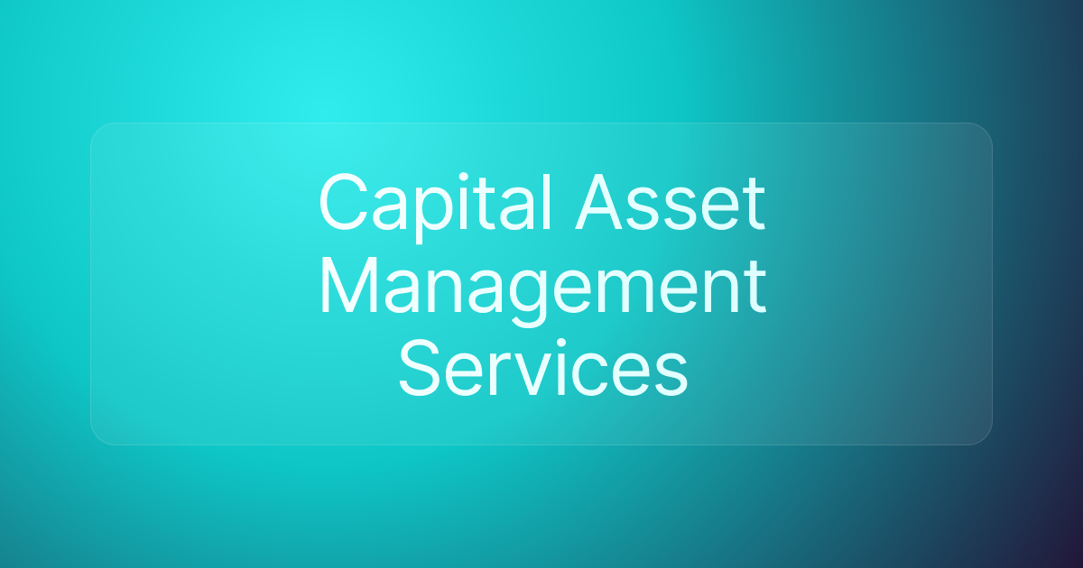 Capital Asset Management Services