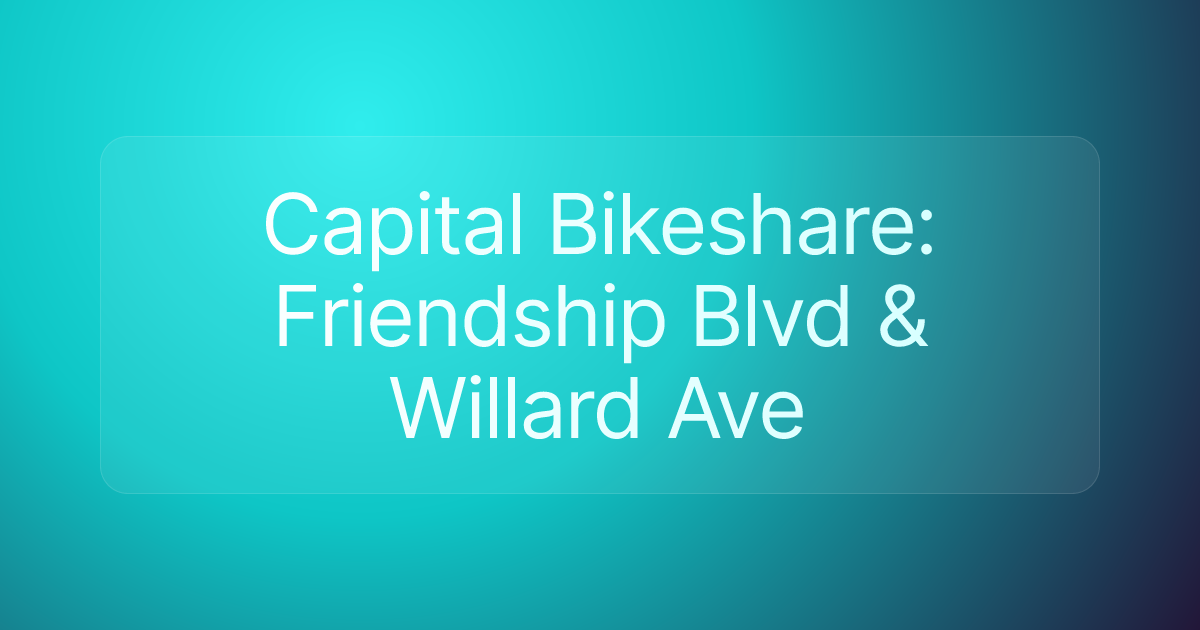 Capital Bikeshare: Friendship Blvd & Willard Ave