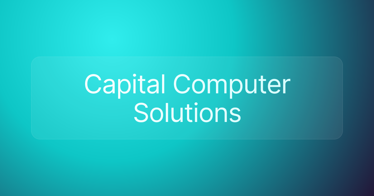 Capital Computer Solutions