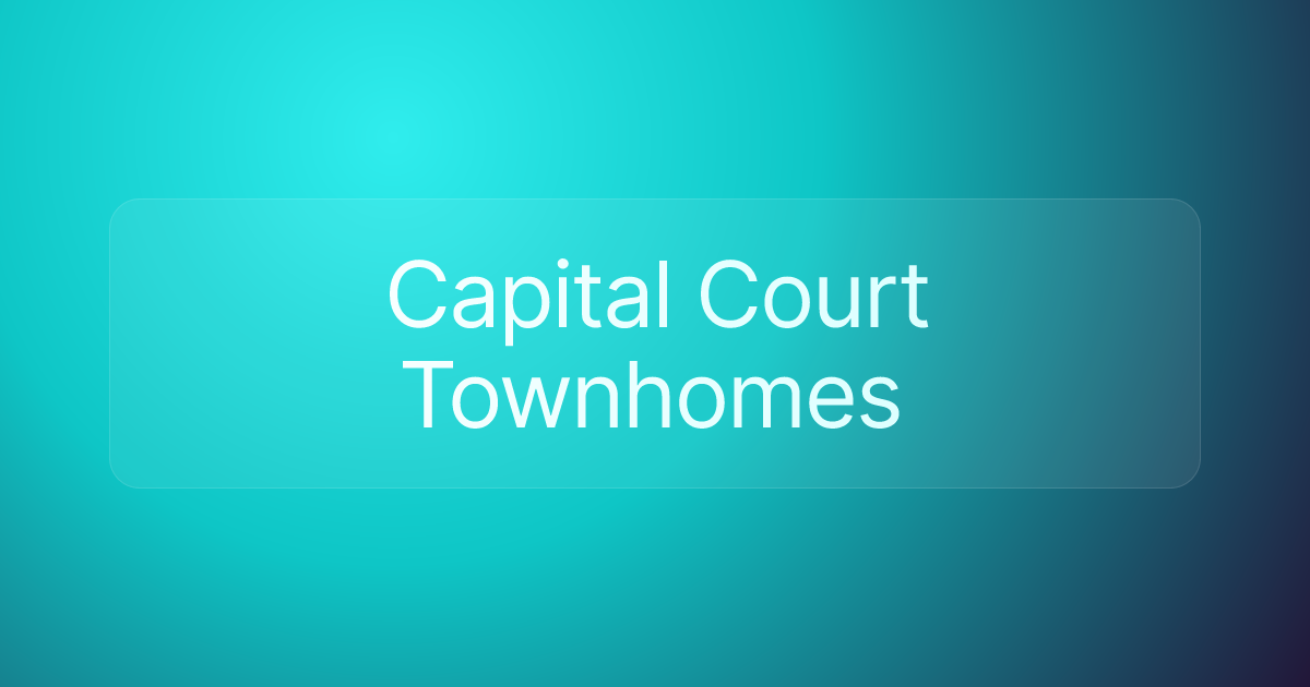 Capital Court Townhomes