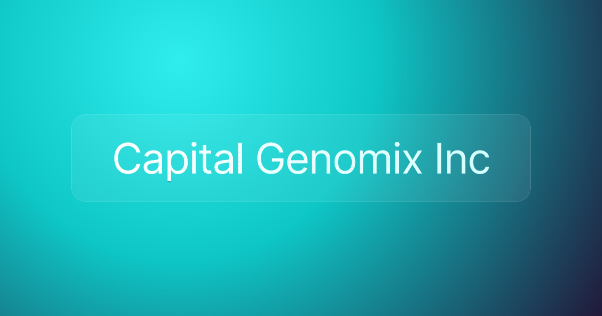 Capital Genomix Inc
