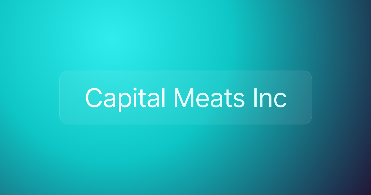 Capital Meats Inc