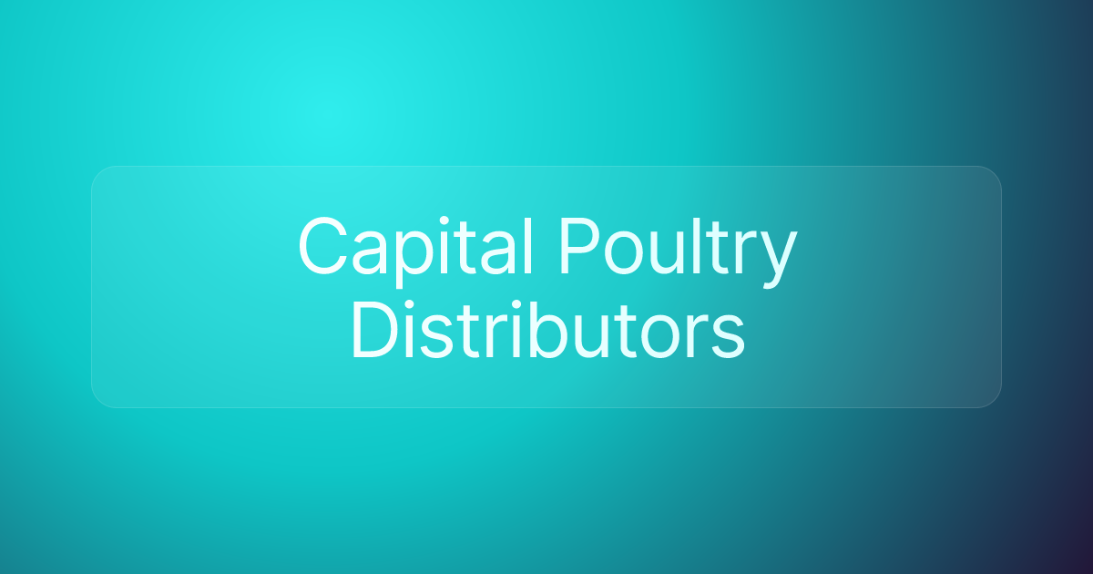 Capital Poultry Distributors