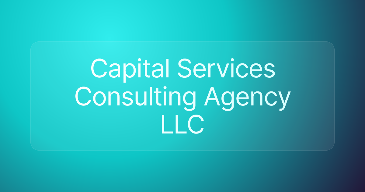 Capital Services Consulting Agency LLC
