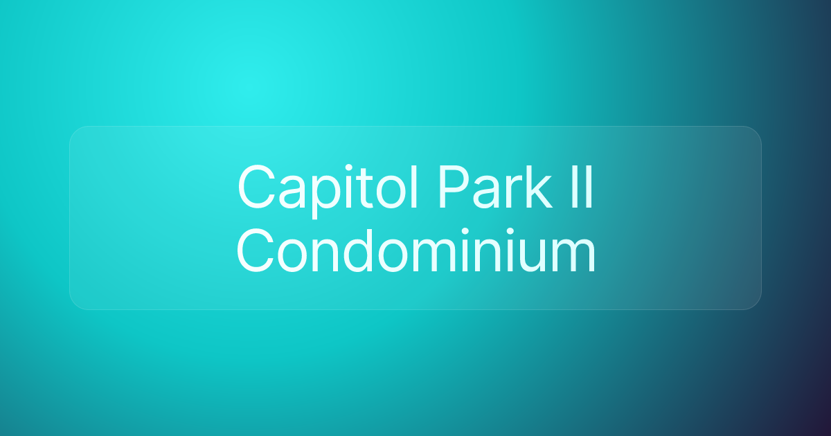 Capitol Park II Condominium