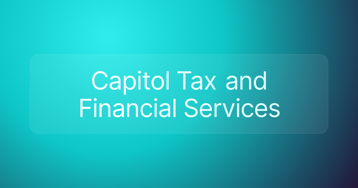 Capitol Tax and Financial Services
