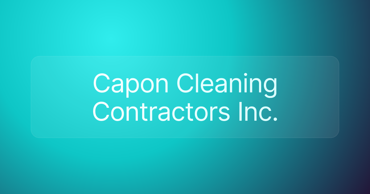 Capon Cleaning Contractors Inc.