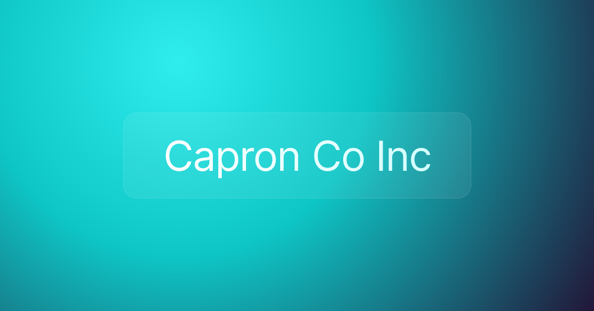 Capron Co Inc