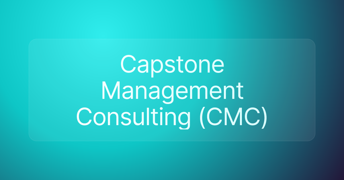 Capstone Management Consulting (CMC)