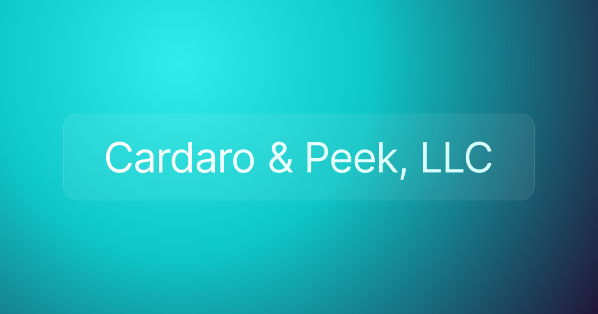 Cardaro & Peek, LLC