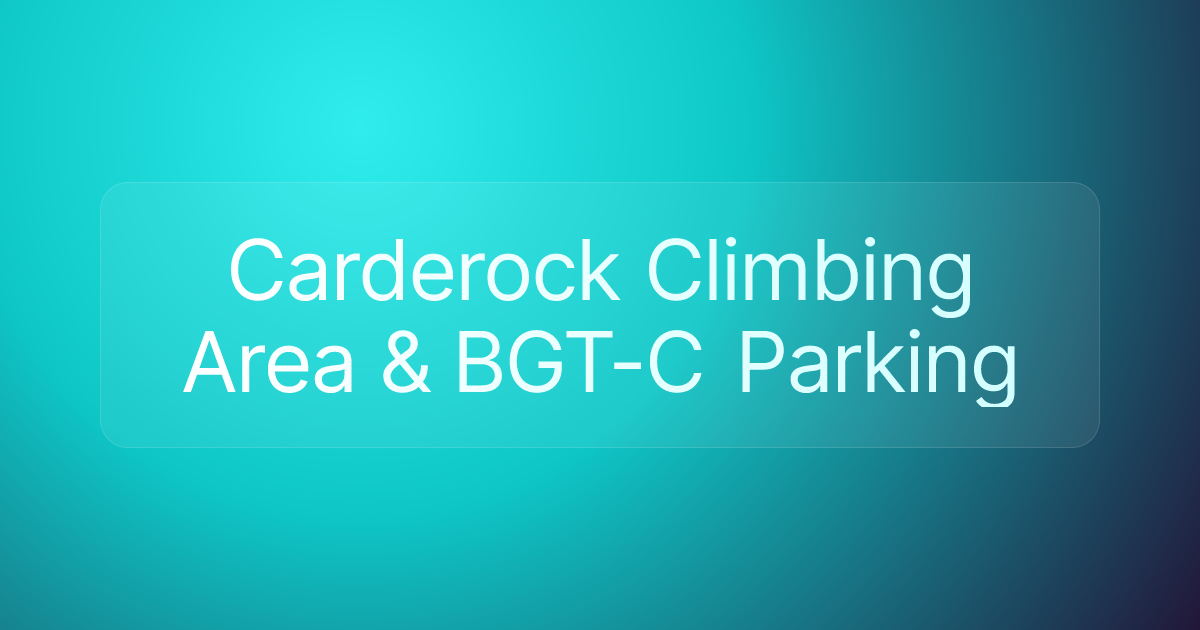Carderock Climbing Area & BGT-C Parking