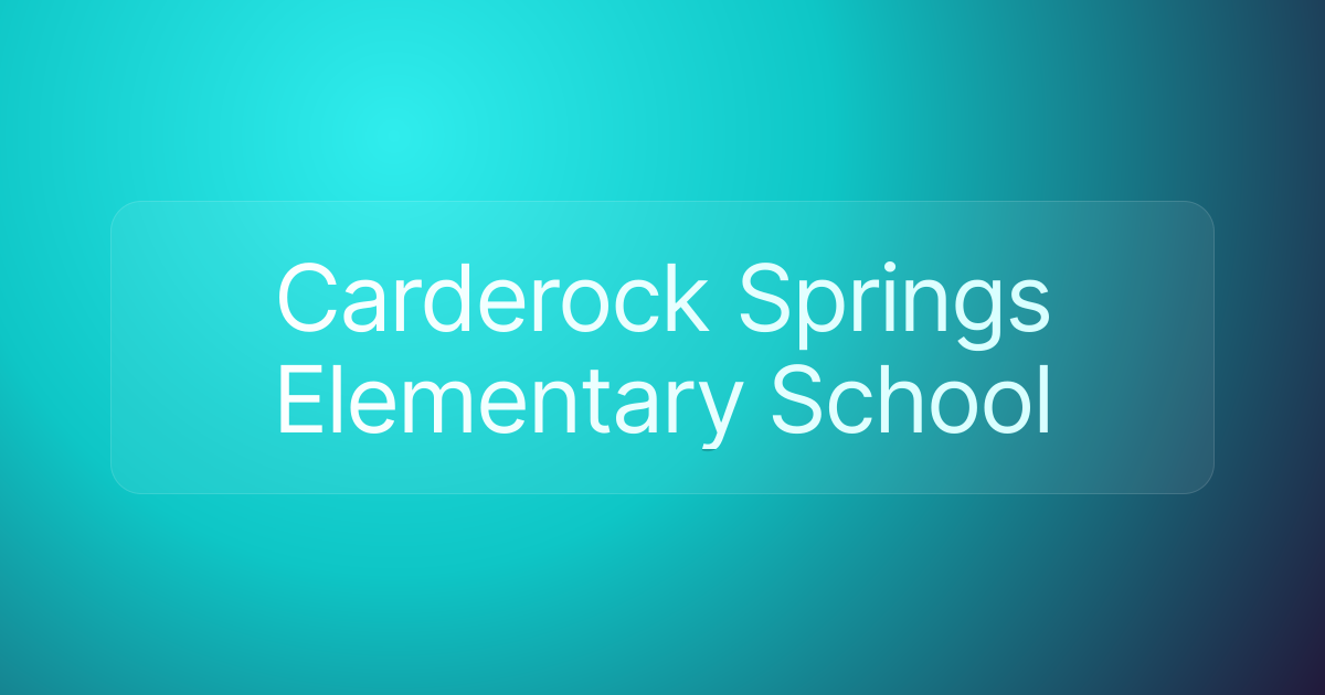 Carderock Springs Elementary School