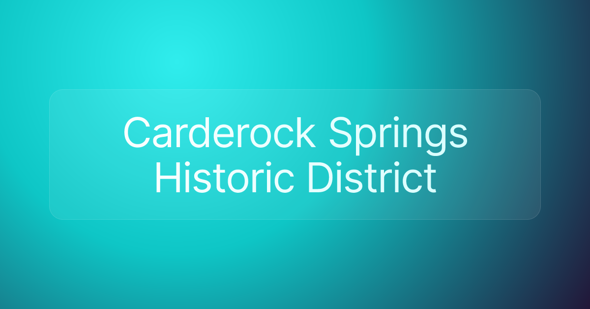 Carderock Springs Historic District