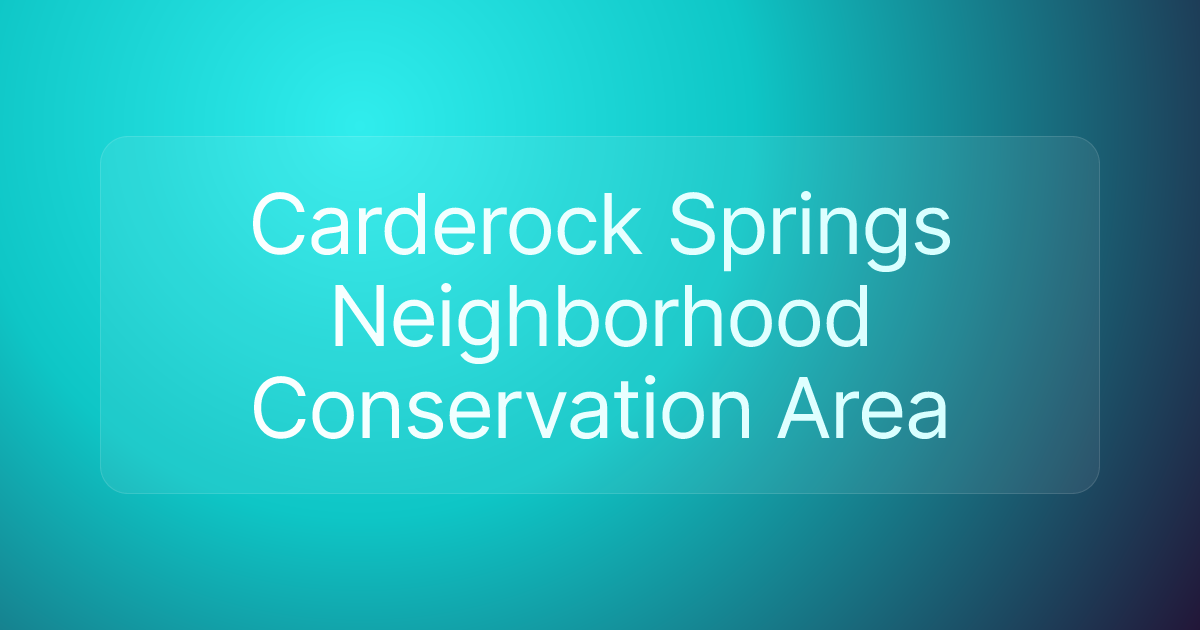 Carderock Springs Neighborhood Conservation Area