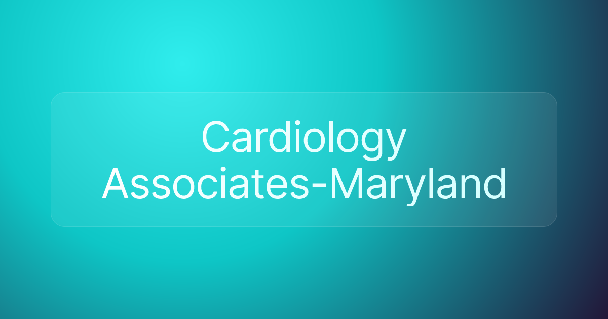 Cardiology Associates-Maryland