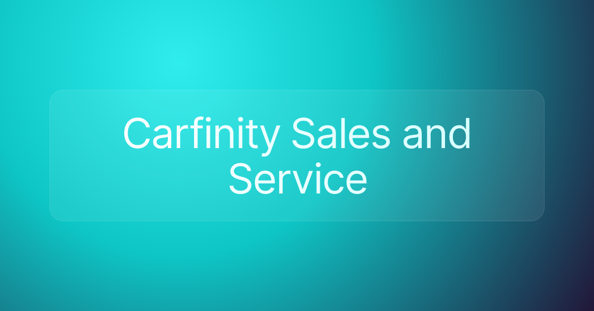 Carfinity Sales and Service