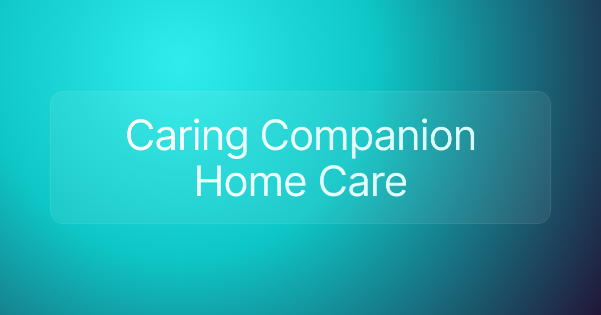 Caring Companion Home Care