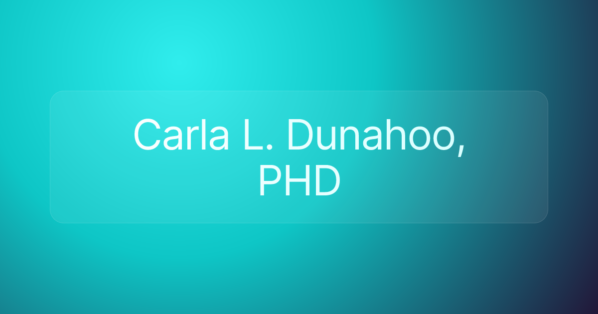 Carla L. Dunahoo, PHD