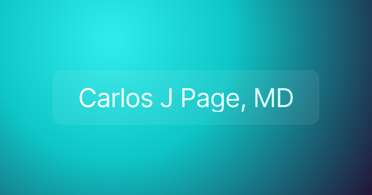 Carlos J Page, MD