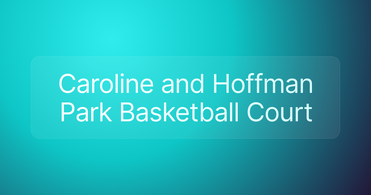 Caroline and Hoffman Park Basketball Court