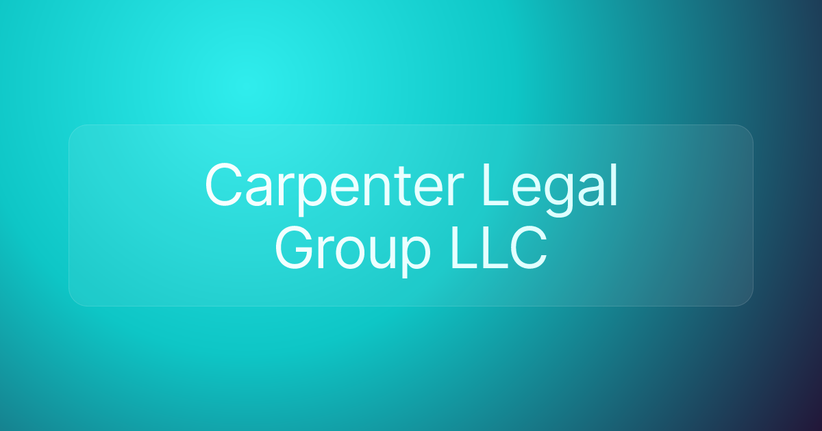 Carpenter Legal Group LLC