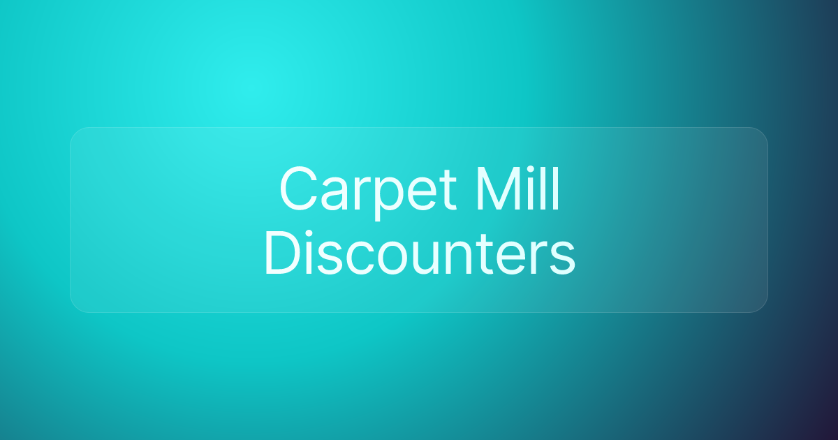 Carpet Mill Discounters