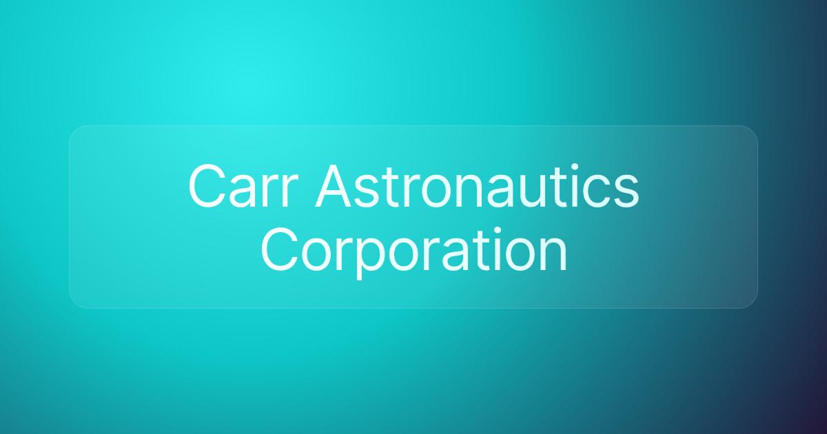 Carr Astronautics Corporation