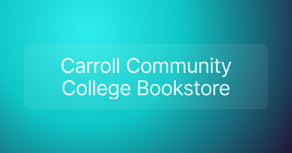 Carroll Community College Bookstore