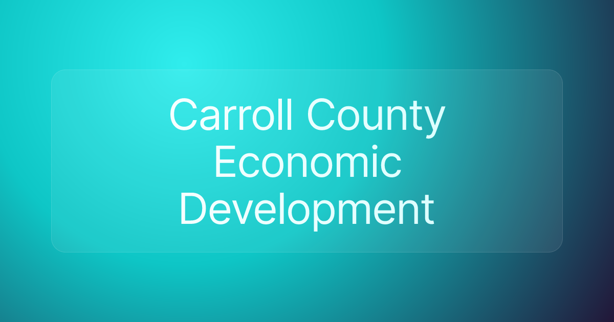 Carroll County Economic Development