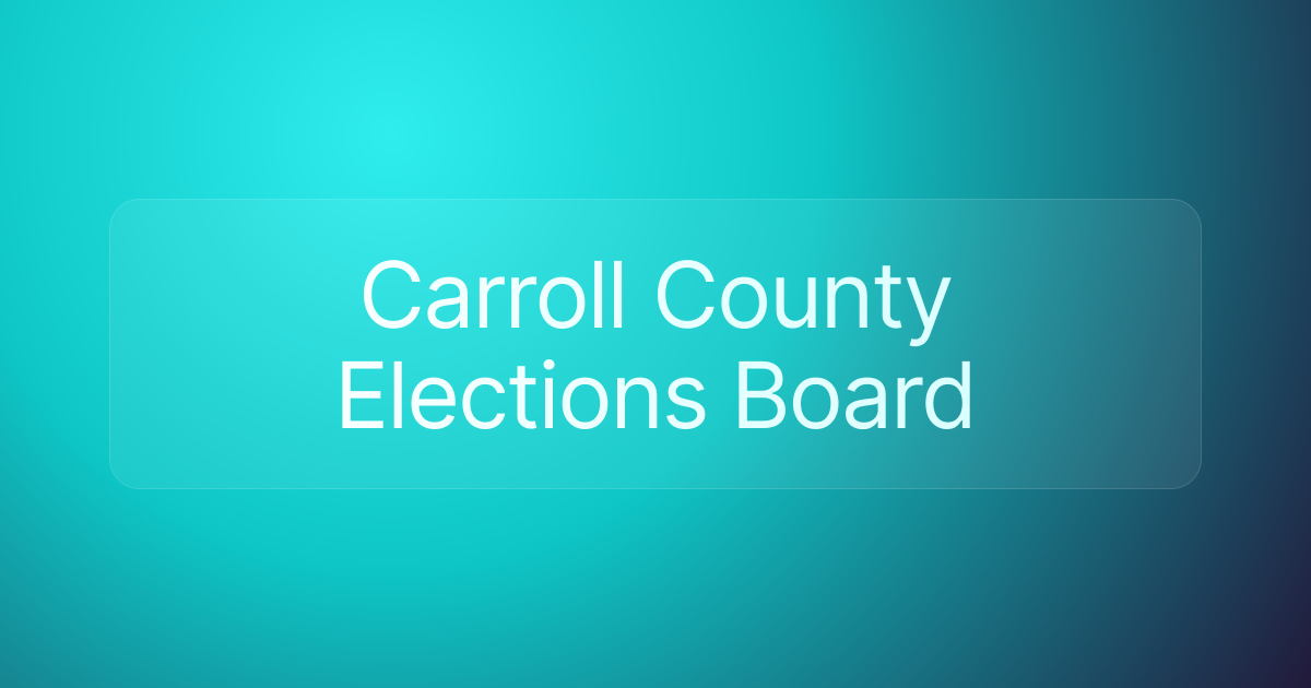 Carroll County Elections Board