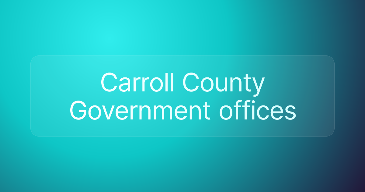 Carroll County Government offices