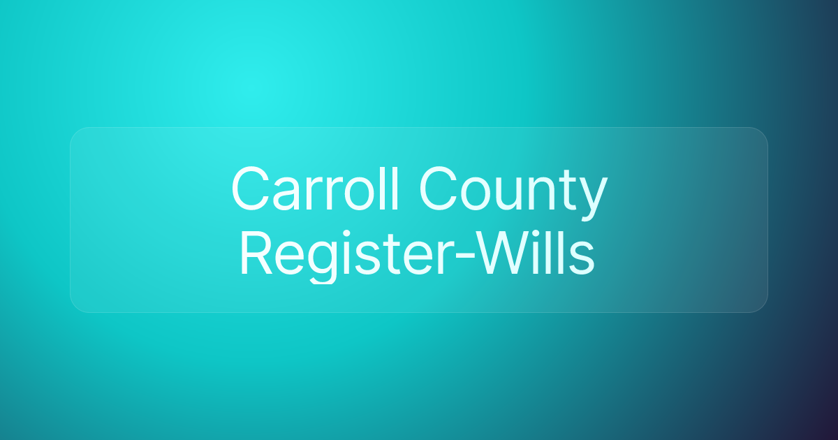 Carroll County Register-Wills