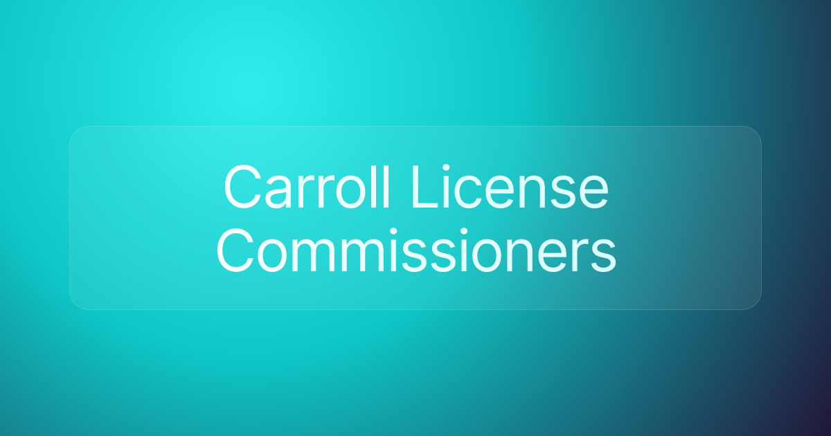 Carroll License Commissioners