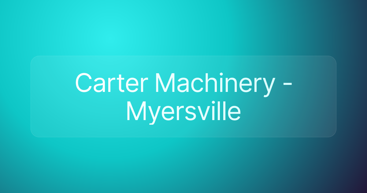 Carter Machinery - Myersville