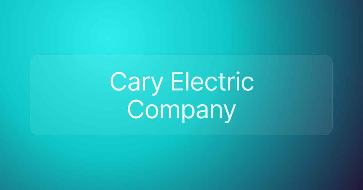Cary Electric Company