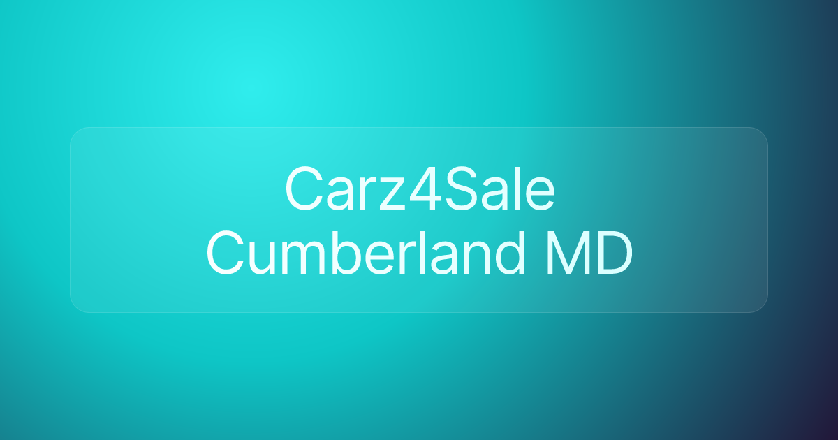 Carz4Sale Cumberland MD