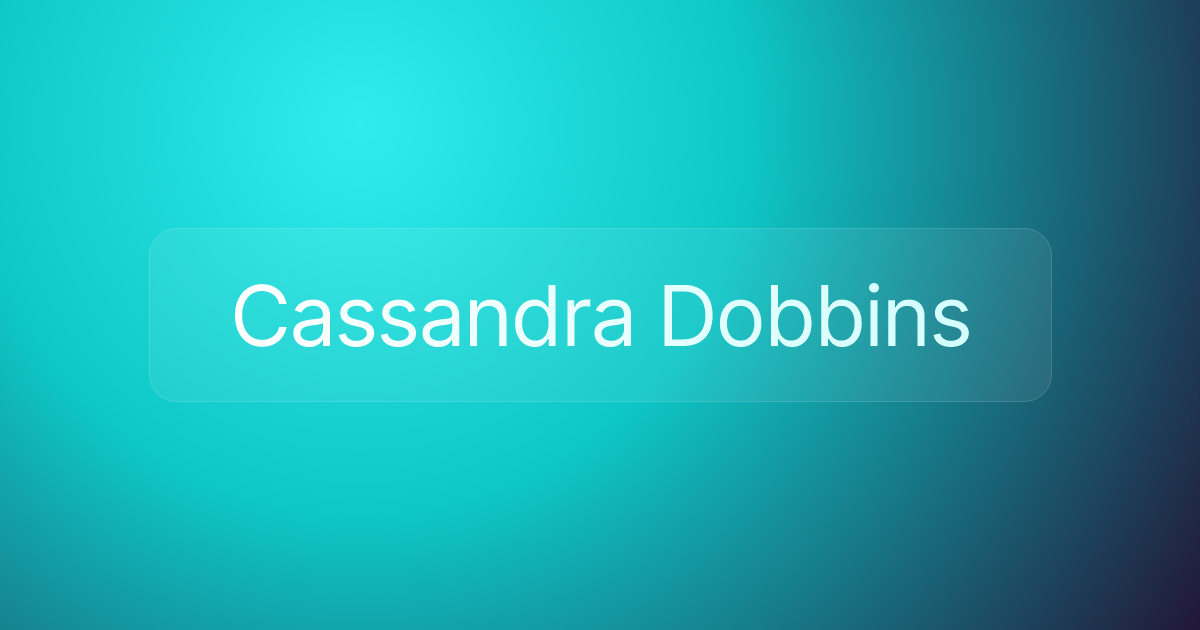 Cassandra Dobbins