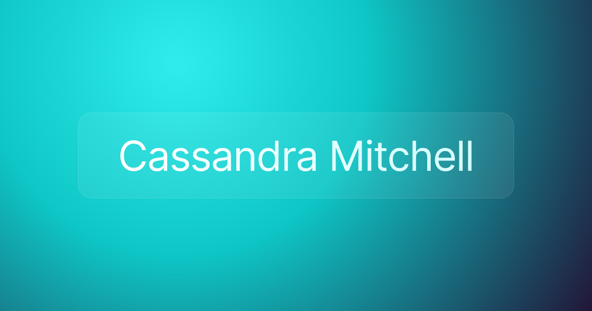 Cassandra Mitchell
