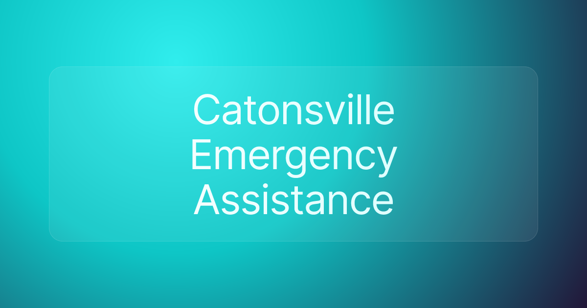 Catonsville Emergency Assistance