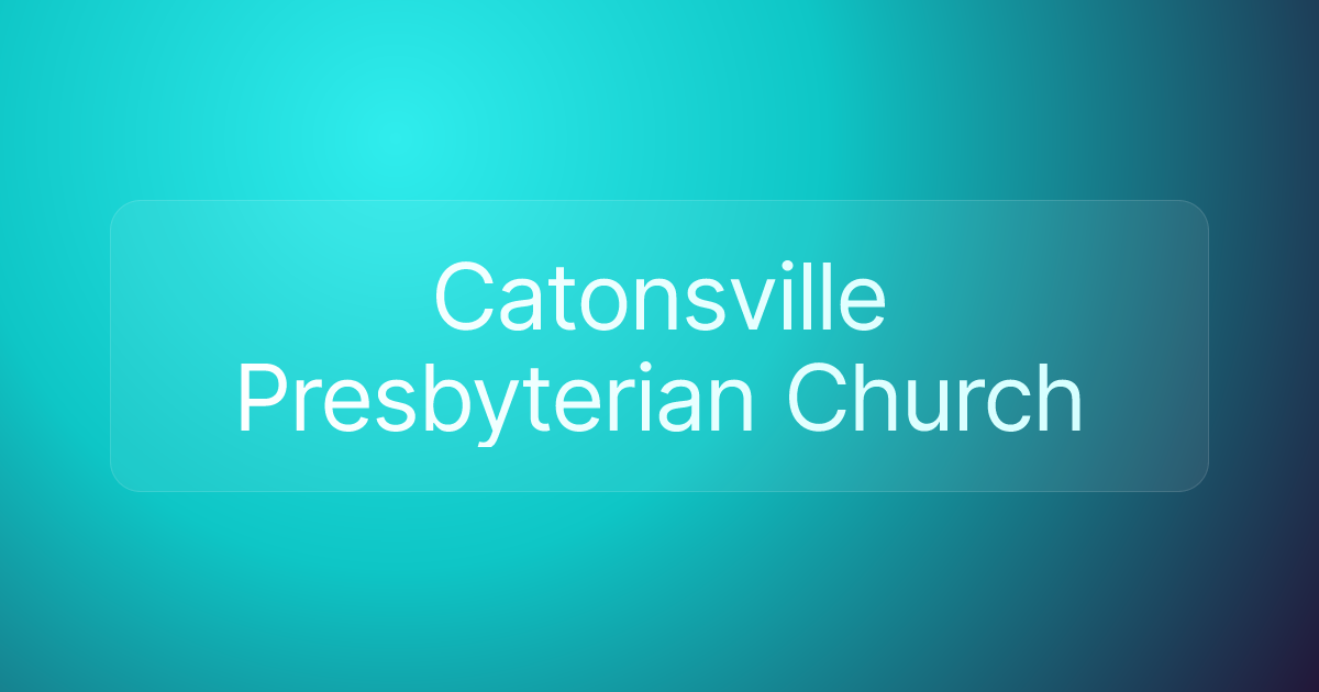 Catonsville Presbyterian Church