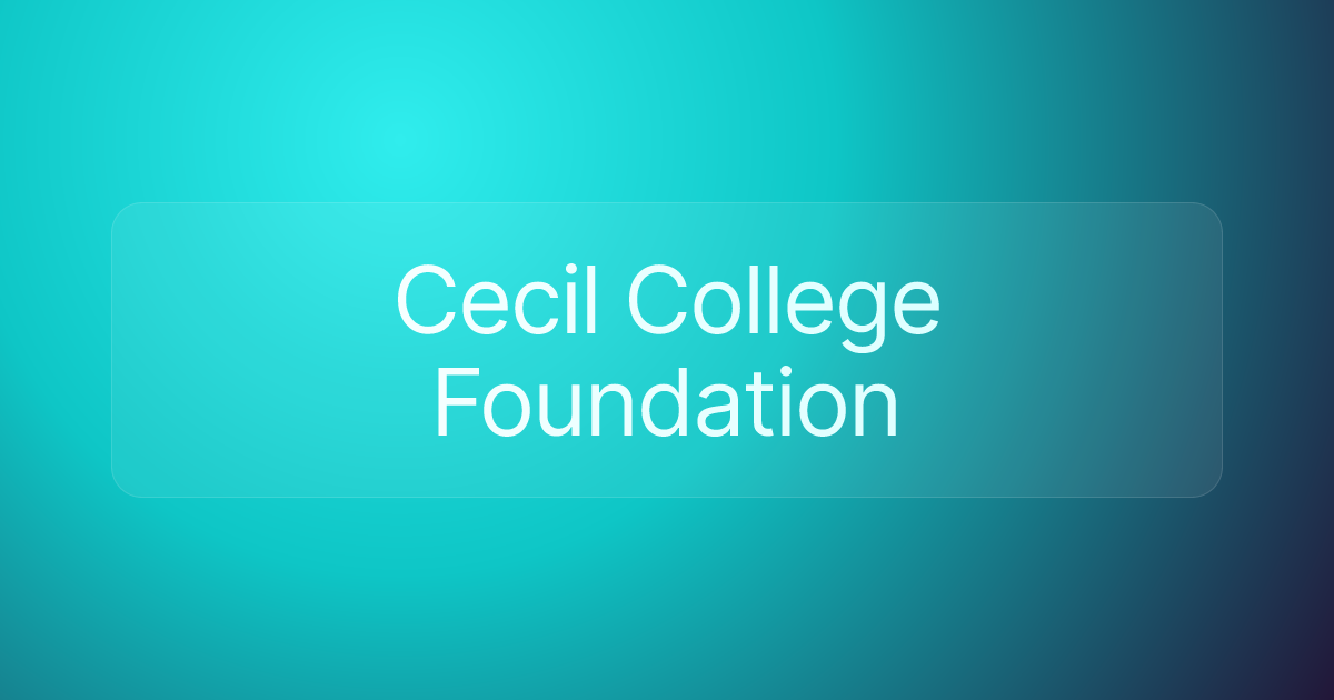 Cecil College Foundation