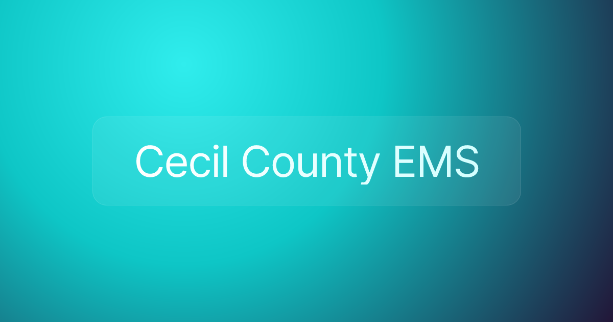 Cecil County EMS