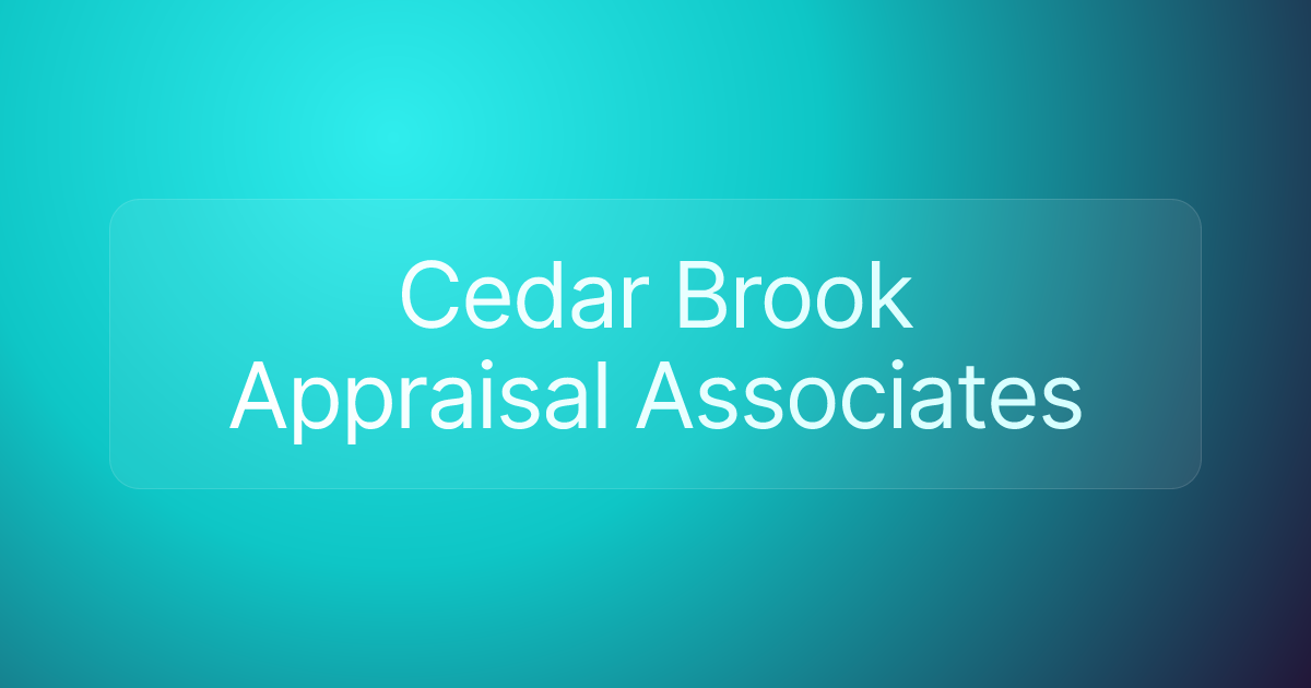 Cedar Brook Appraisal Associates