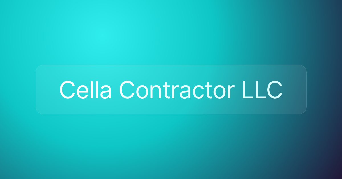 Cella Contractor LLC